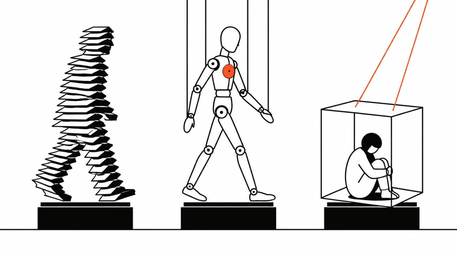 Три техники анимации рядом: слои перекладки, шарнирная кукла, каркас 3D со светом